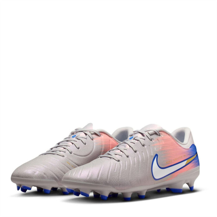 Nike Tiempo Legend 10 Firm Ground Football Boots – Grey/Blue - Image 4