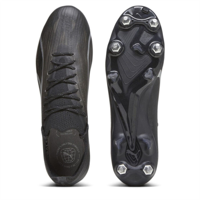Puma Ultra Ultimates.1 Soft Ground Football Boots – Black/Asphalt – view 3