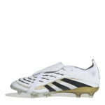 adidas Predator Junior Firm Ground Football Boots – White/Blk/Gold – view 2
