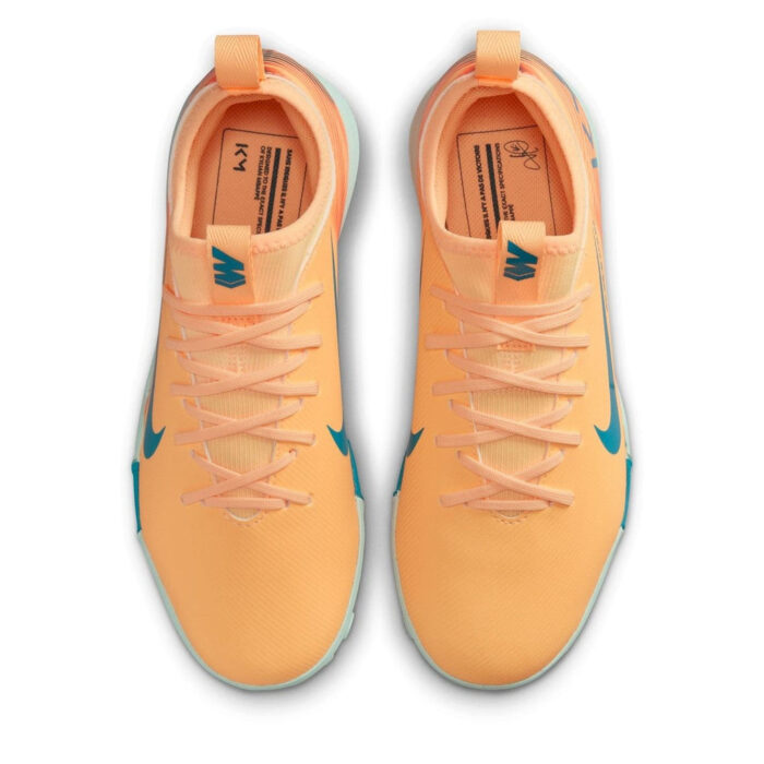 Nike Zoom Mercurial Vapor 16 Junior Turf Football Boots – Orange/Melon – view 6