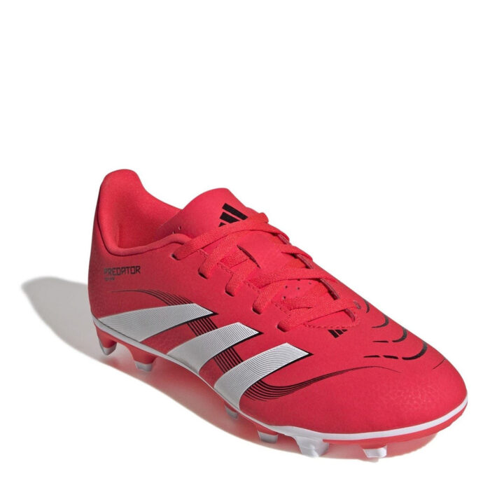 adidas Predator Junior Firm Ground Football Boots – Red/White – view 3