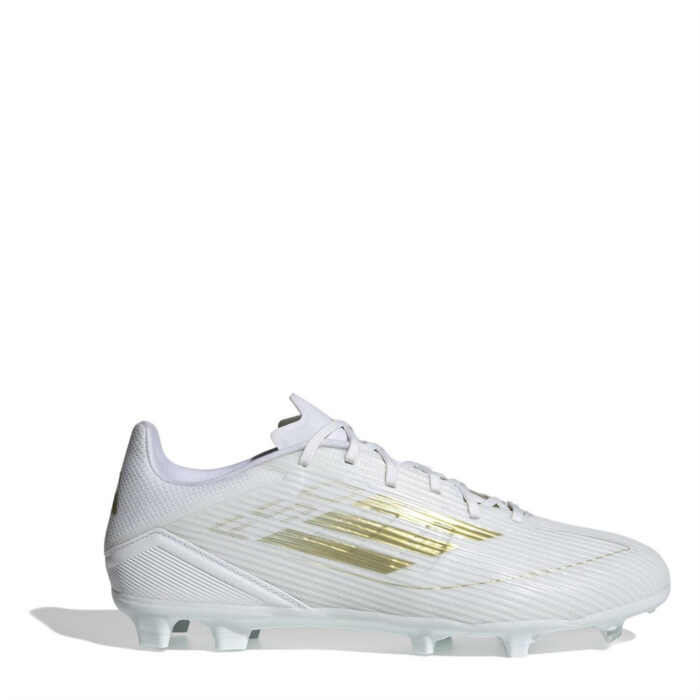 adidas Messi F50 Firm Ground Football Boots – White/Gold/Wht – view 7
