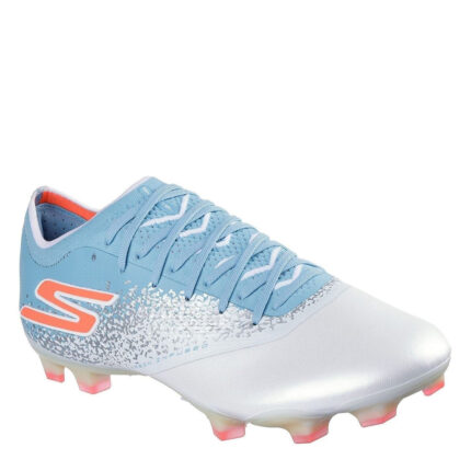 Skechers Razor Firm Ground Football Boots – White/Blue