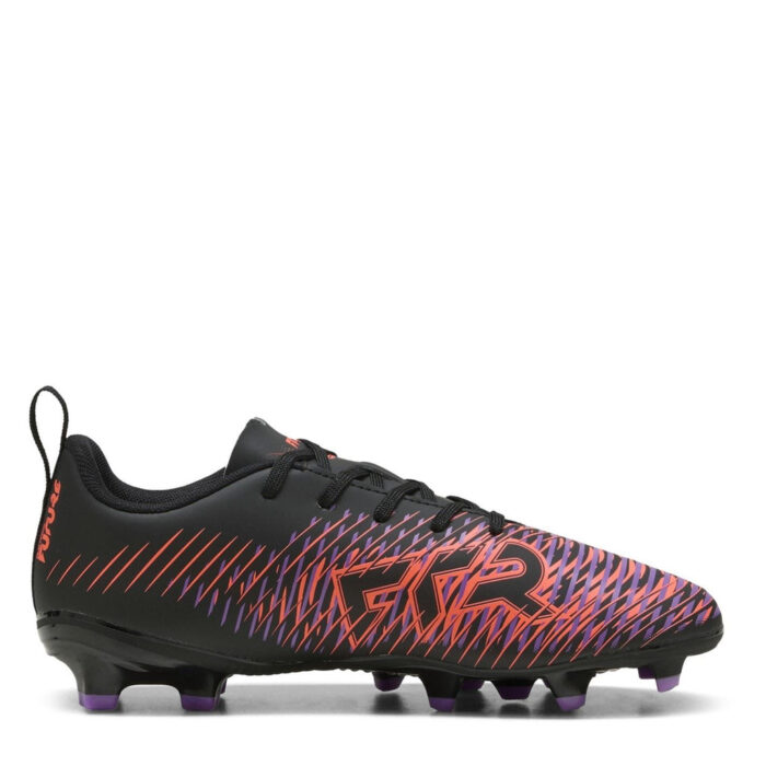 Puma Future 8 Junior Firm Ground Football Boots – Black/Purple – view 4