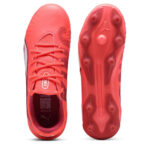Puma King Junior Firm Ground Football Boots – Red/White - Image 3
