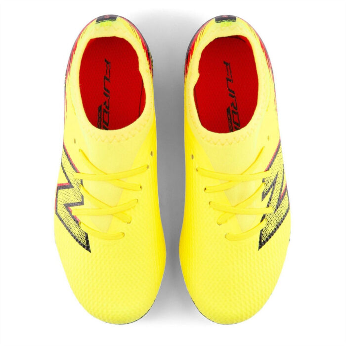 New Balance Junior Firm Ground Football Boots – Yellow/Black - Image 2