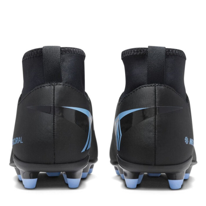 Nike Mercurial Superfly 10 Junior Firm Ground Football Boots – Black/Blue – view 5