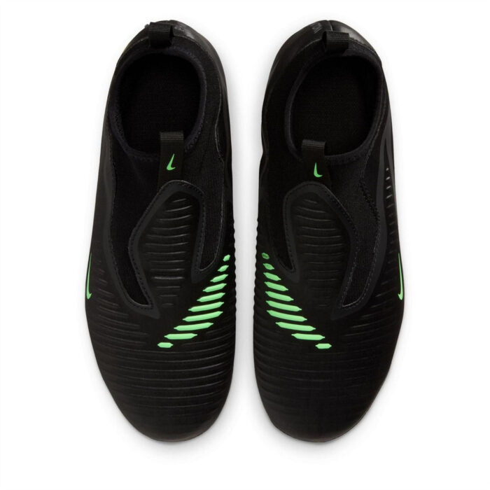 Nike Phantom 6 Junior Firm Ground Football Boots – Black/Green – view 6