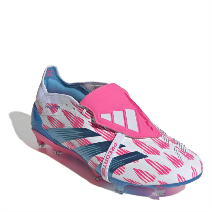 adidas Predator Firm Ground Football Boots – White/Pink – view 3