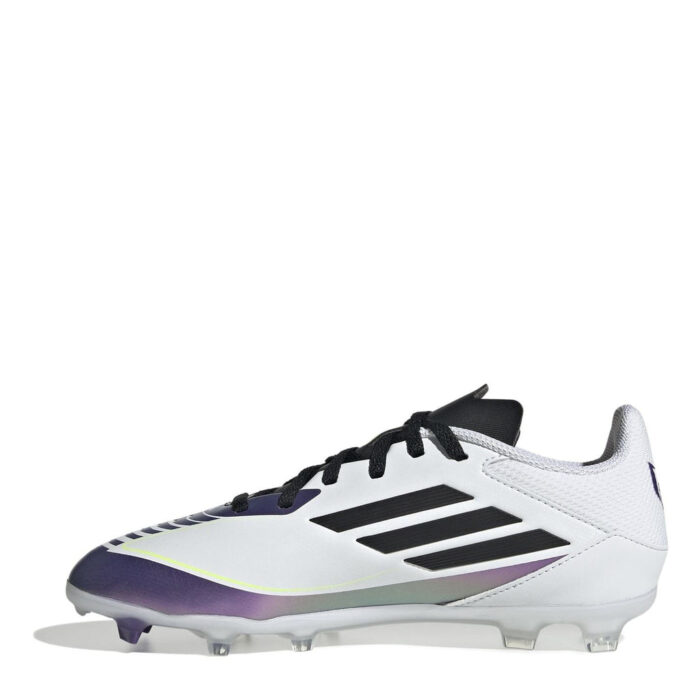 adidas F50 Junior Firm Ground Football Boots – White/Purple – view 8