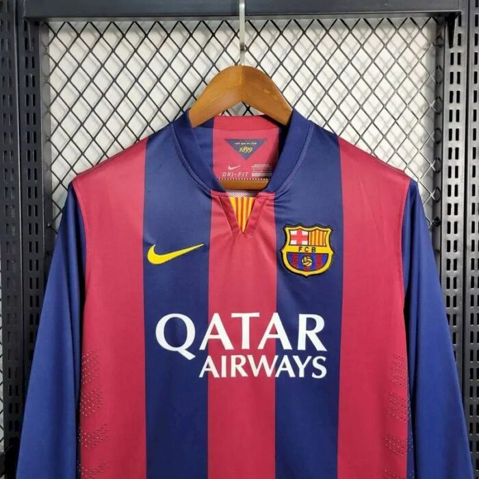Retro Barcelona 2014/15 Home Long Sleeve Jersey - Image 2