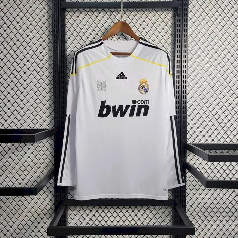 Retro Real Madrid 2009/10 Home Long Sleeve Jersey - Image 1