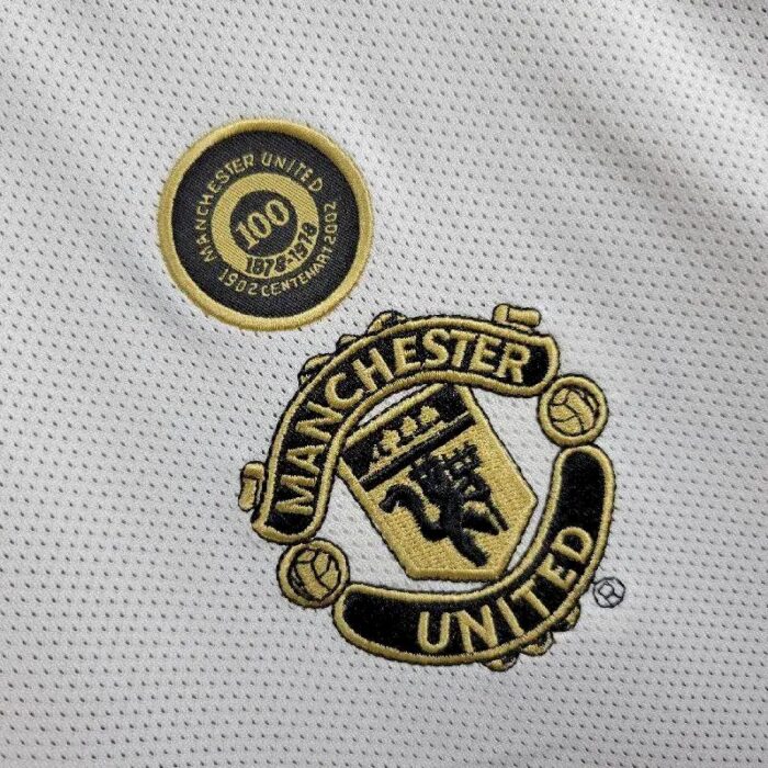 Retro Manchester United 2001/02 Centenary Reversible Away And Third Long Sleeve Jersey - Image 4