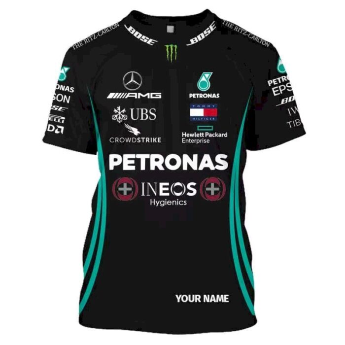 F1 Mercedes Benz 2022 black Shirt - Image 3