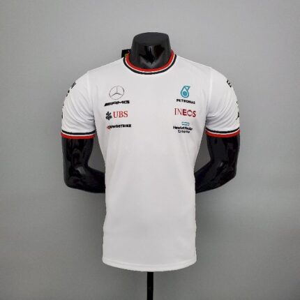 F1 racing suit Mercedes White