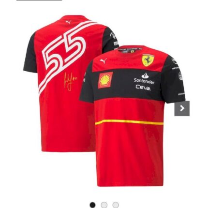 FERRARI 55# 2022 F1 red Shirt