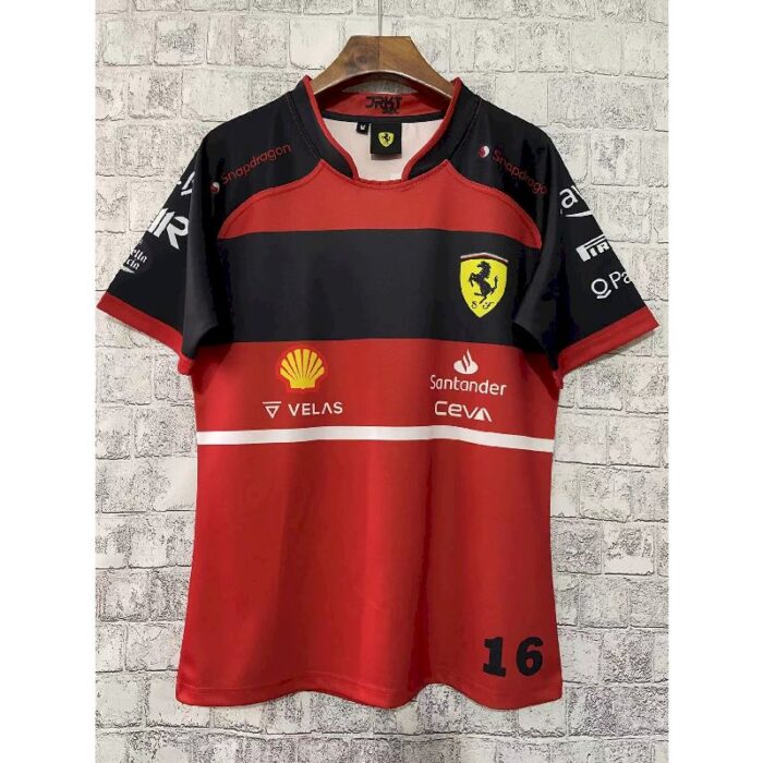 Ferrari 2022 F1 16# red black Shirt – view 4