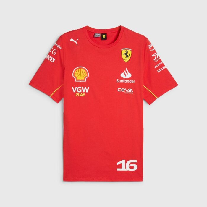 Ferrari 2024 F1 red 16# racing Shirt - Image 3