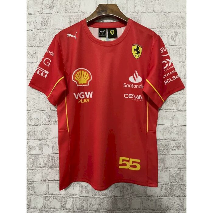 Ferrari 2024 F1 red 55# racing Shirt - Image 3