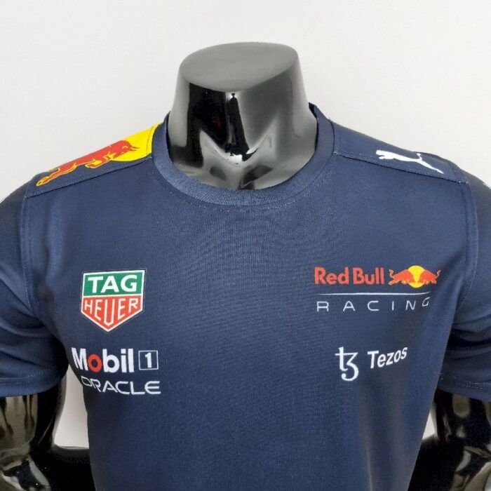 Red B-ull 2022 F1 racing Royal Blue Shirt - Image 4
