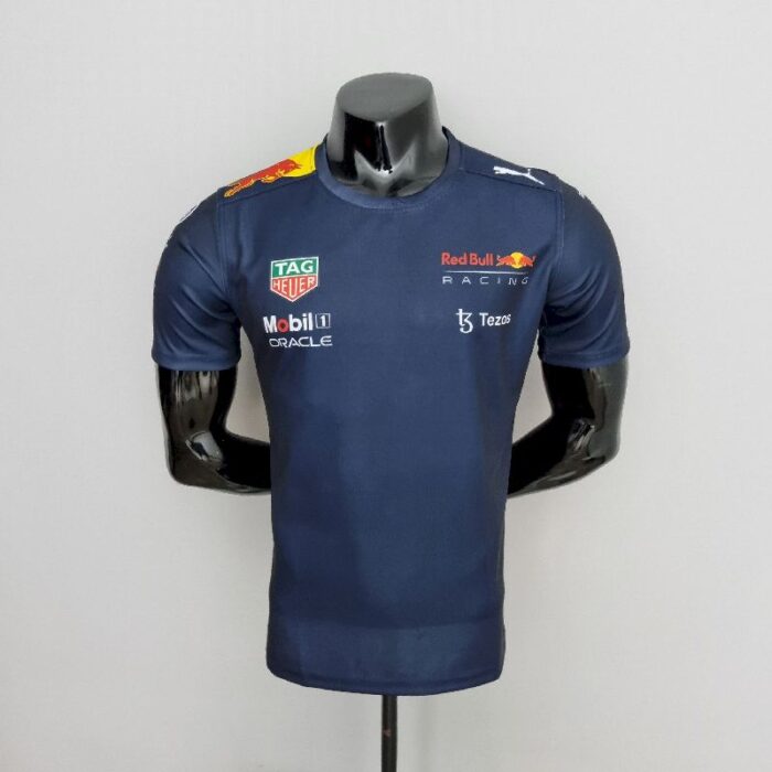 Red B-ull 2022 F1 racing Royal Blue Shirt - Image 3
