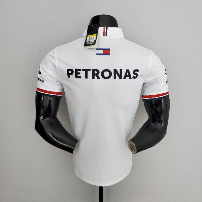 F1 Mercedes Benz AMG 2022 white Polo Shirt - Image 2