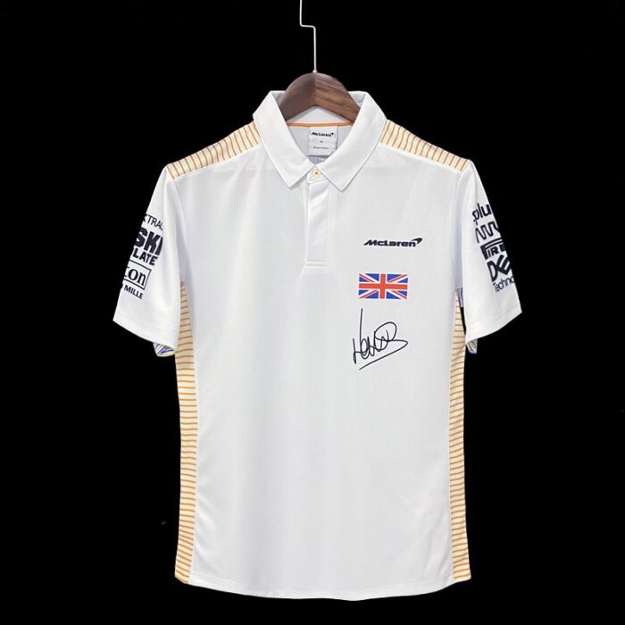 McLaren 2021 F1 white Polo Shirt - Image 3