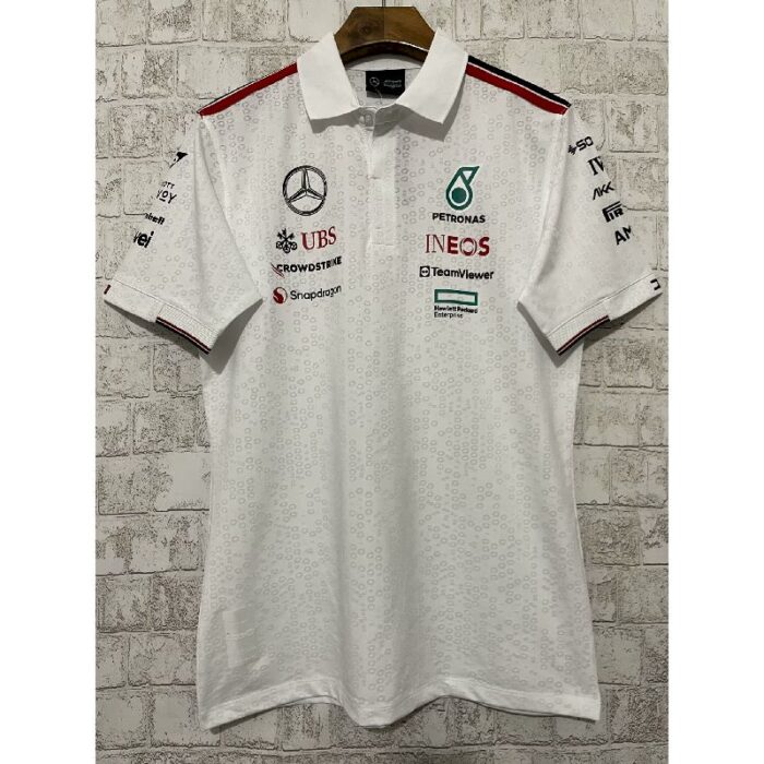 Mercedes 2024 F1 white POLO - Image 3