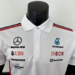 Mercedes Benz 2023 F1 white Polo Shirt - Image 5