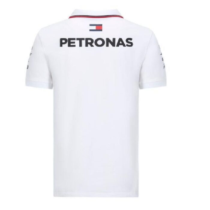 Mercedes Benz AMG 2020 F1 white Polo Shirt - Image 2