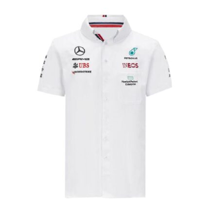 Mercedes Benz AMG 2021 F1 white Polo Shirt