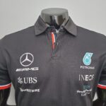 Mercedes Benz AMG F1 black Polo Shirt - Image 5