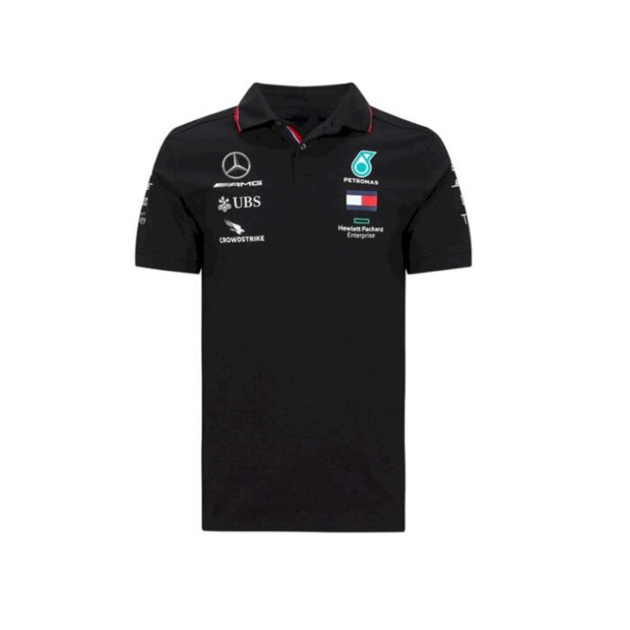 Mercedes Benz AMG F1 black Polo Shirt (2) - Image 3