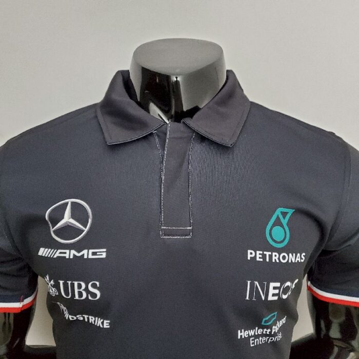 Mercedes black Polo Shirt - Image 4