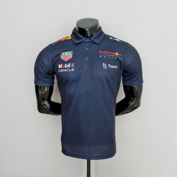 Red B-ull 2022 F1 blue polo Shirt - Image 4