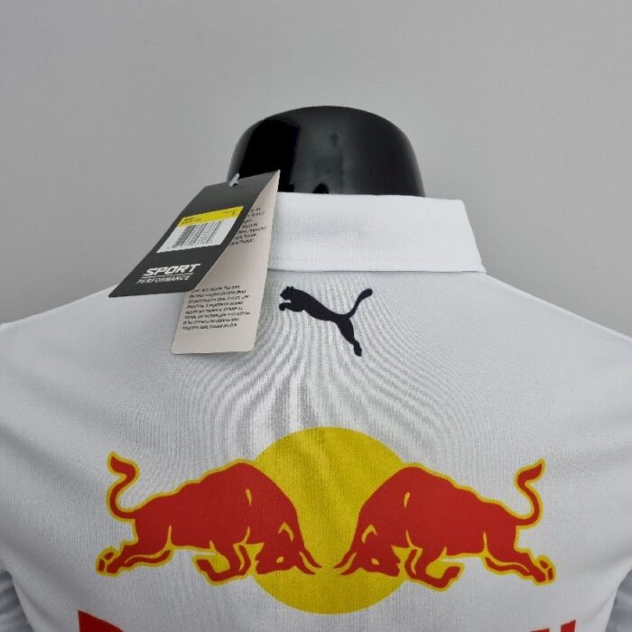 Red B-ull 2022 F1 white Polo Shirt - Image 3