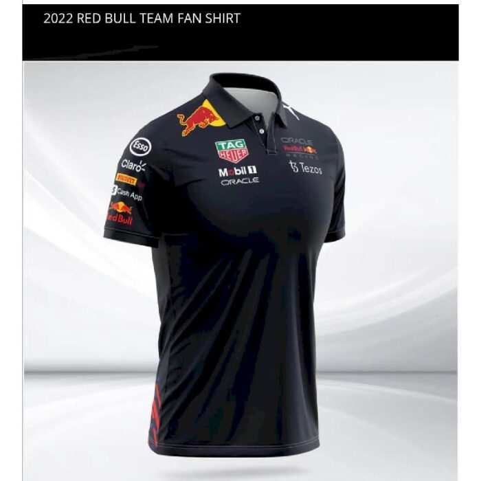 Red B-ull team 2022 F1 blue Polo Shirt - Image 3