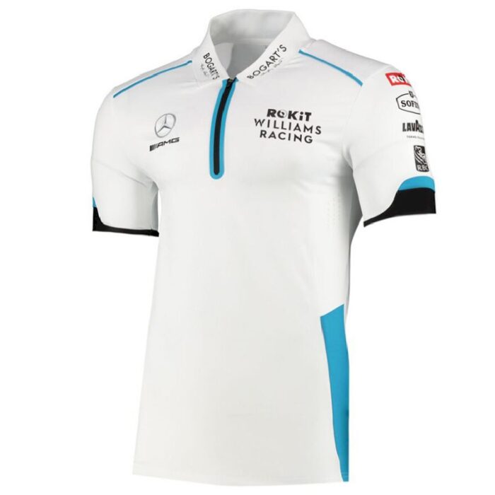 Williams Benz F1 White Polo Shirt - Image 4