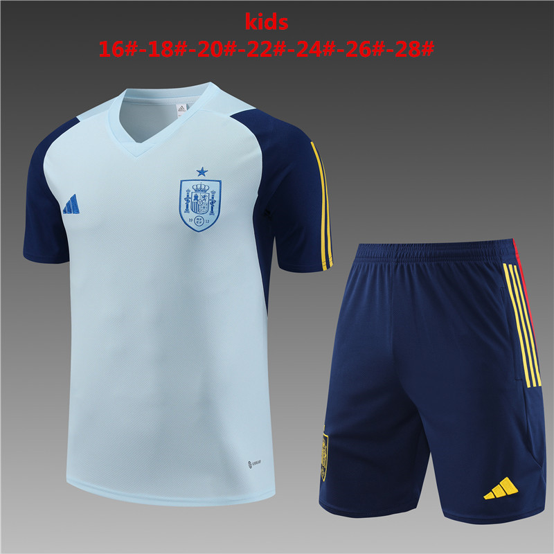 Kids Spain 2024/25 Training Jersey+Short 14001 - Image 1
