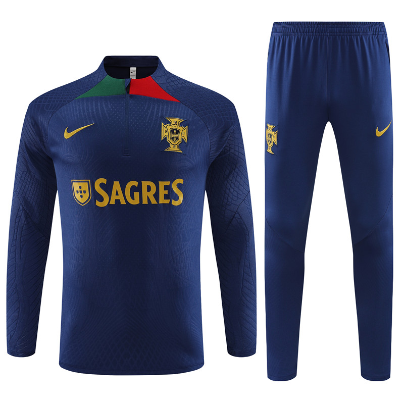 Mens Portugal 2024/25 Half-Zip Sweater+Pant 14001 - Image 1