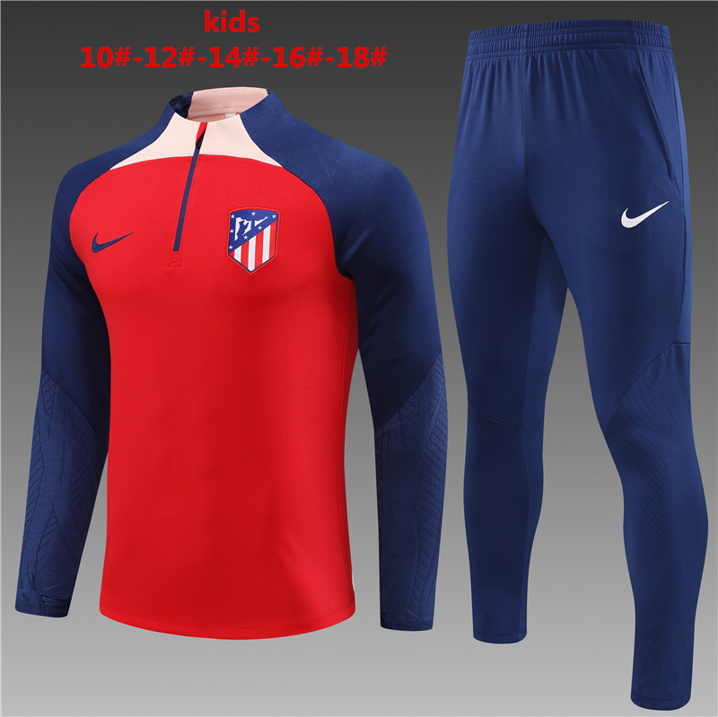 Kids Atletico Madrid 2023/24 Half-Zip Sweater+Pant 14001 - Image 1