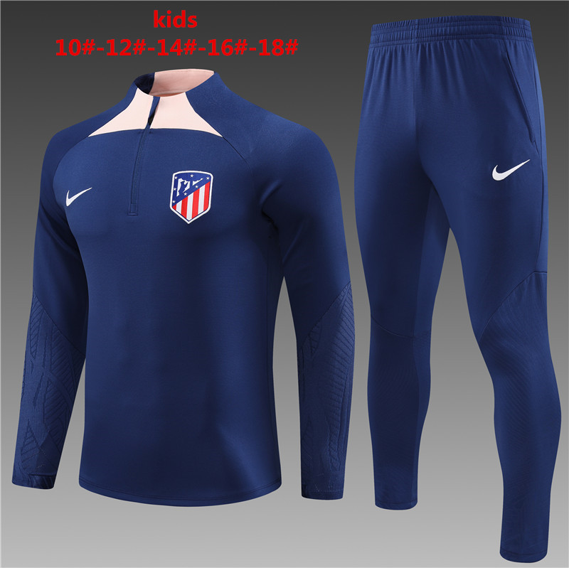 Kids Atletico Madrid 2023/24 Half-Zip Sweater+Pant 14001 - Image 1