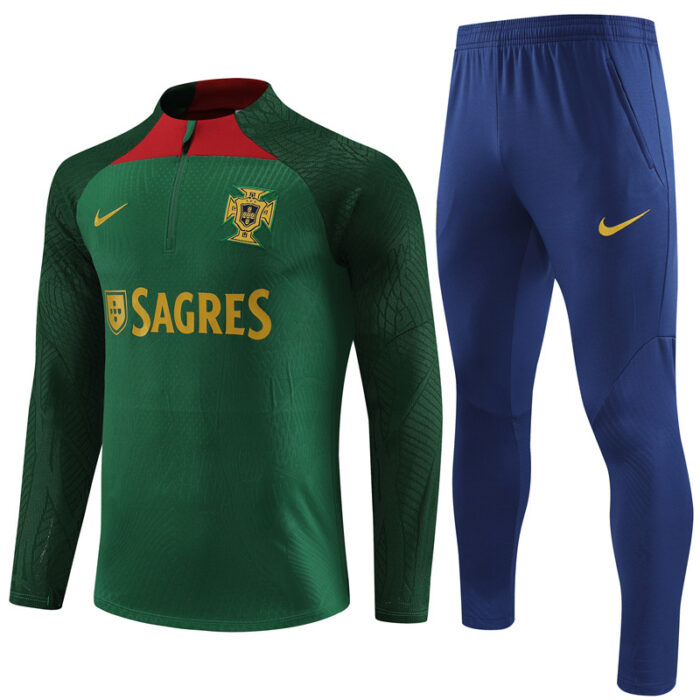 Mens Portugal 2024/25 Half-Zip Sweater+Pant 14001 - Image 4
