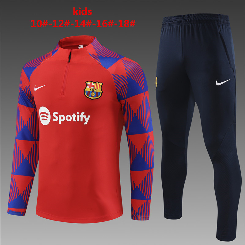 Kids Barcelona 2023/24 Half-Zip Sweater+Pant 14001 - Image 1