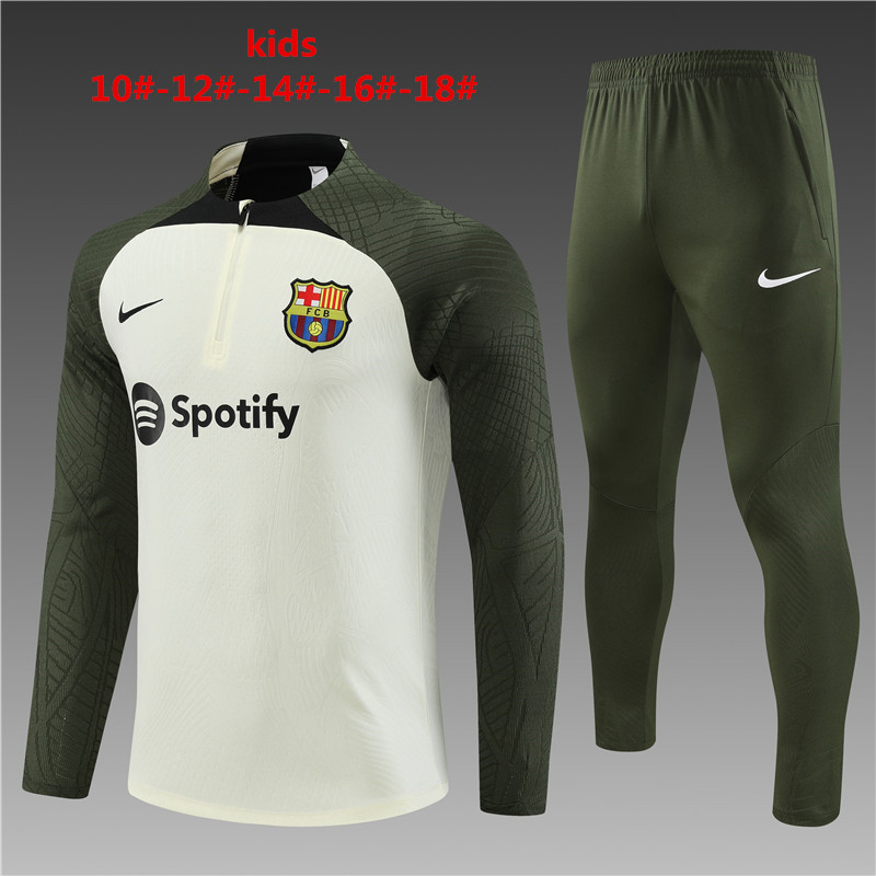 Kids Barcelona 2023/24 Half-Zip Sweater+Pant 14001 - Image 1
