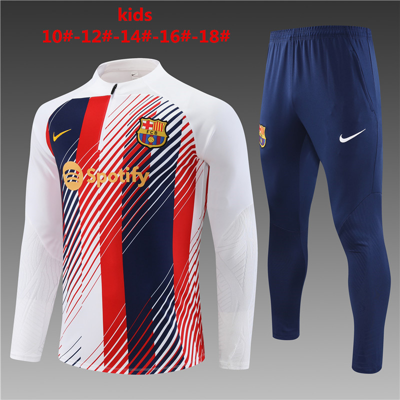 Kids Barcelona 2023/24 Half-Zip Sweater+Pant 14001 - Image 1
