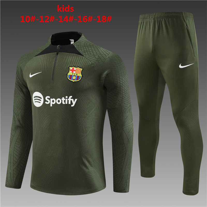 Kids Barcelona 2023/24 Half-Zip Sweater+Pant 14001 - Image 1