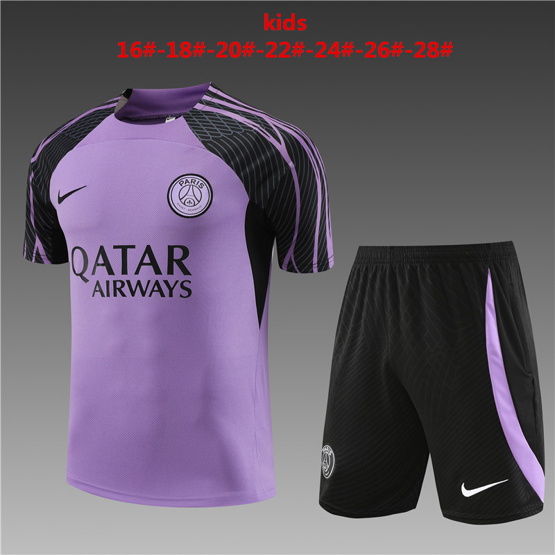 Kids Paris Saint-Germain 2024/25 Training Jersey+Short 14001 - Image 1