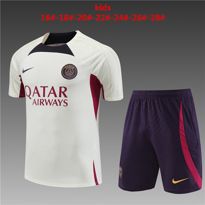 Kids Paris Saint-Germain 2024/25 Training Jersey+Short 14001 - Image 1