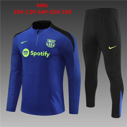 Kids Barcelona 2023/24 Half-Zip Sweater+Pant 14001